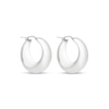 Thumbnail Image 1 of 28.3mm Tapered Hoop Earrings in Sterling Silver