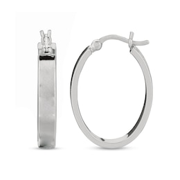 14.0mm Tube Hoop Earrings in Hollow Sterling Silver