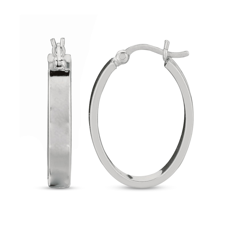 14.0mm Tube Hoop Earrings in Hollow Sterling Silver|Peoples Jewellers