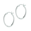 14.0mm Tube Hoop Earrings in Hollow Sterling Silver