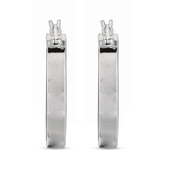 14.0mm Tube Hoop Earrings in Hollow Sterling Silver