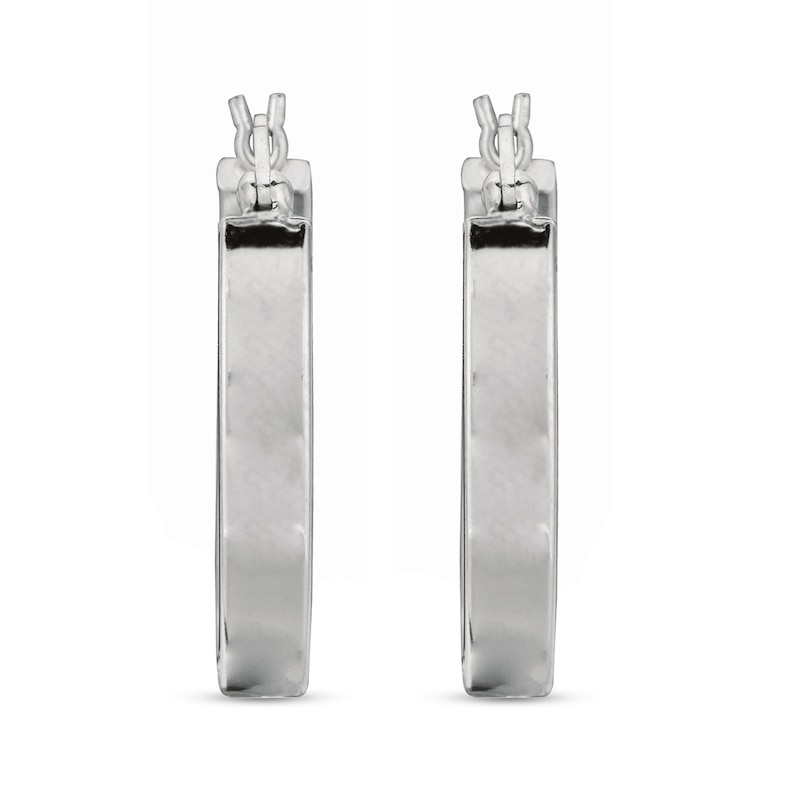 14.0mm Tube Hoop Earrings in Hollow Sterling Silver|Peoples Jewellers