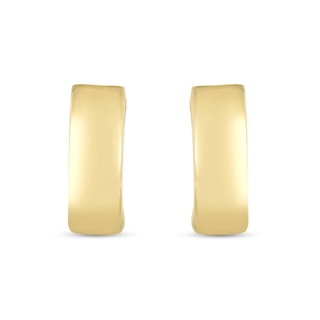 14.5mm Huggie Hoop Earrings in 14K Gold