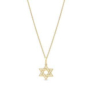 Star of David Pendant in Solid 14K Gold