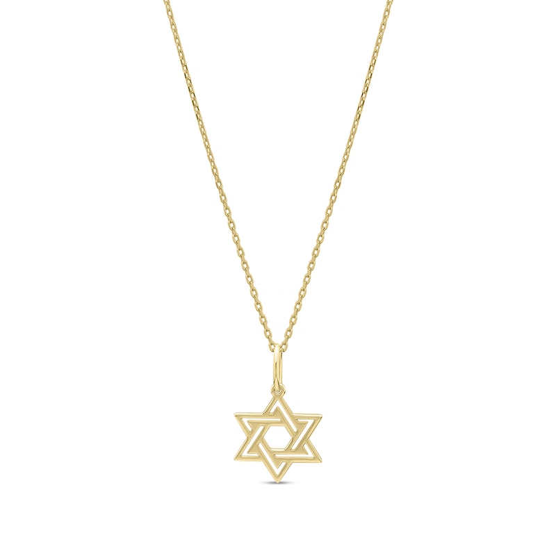 Star of David Pendant in Solid 14K Gold