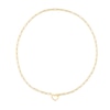 3.95mm Paper Clip Chain with Heart Clasp Necklace in 14K Gold - 18"