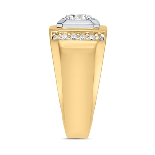 1.50 CT. T.W. Canadian Certified Diamond Double Cushion-Shaped Frame Ring in 10K Gold (I/I2)