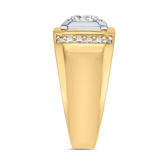 1.50 CT. T.W. Canadian Certified Diamond Double Cushion-Shaped Frame Ring in 10K Gold (I/I2)