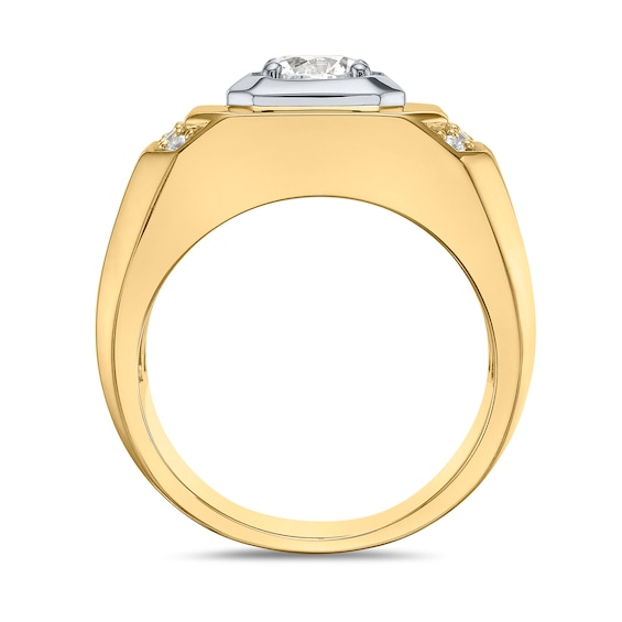 1.50 CT. T.W. Canadian Certified Diamond Double Cushion-Shaped Frame Ring in 10K Gold (I/I2)