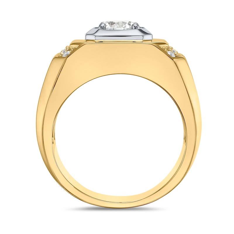 1.50 CT. T.W. Canadian Certified Diamond Double Cushion-Shaped Frame Ring in 10K Gold (I/I2)