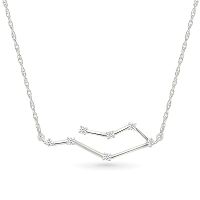 0.085 CT. T.W. Diamond Gemini Constellation Necklace in Sterling Silver