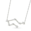 Thumbnail Image 1 of 0.085 CT. T.W. Diamond Gemini Constellation Necklace in Sterling Silver