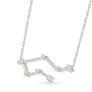 0.085 CT. T.W. Diamond Gemini Constellation Necklace in Sterling Silver