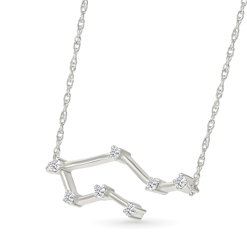 0.085 CT. T.W. Diamond Gemini Constellation Necklace in Sterling Silver|Peoples Jewellers