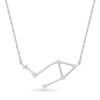 Thumbnail Image 0 of 0.085 CT. T.W. Diamond Libra Constellation Necklace in Sterling Silver