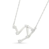 0.085 CT. T.W. Diamond Libra Constellation Necklace in Sterling Silver