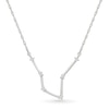 Thumbnail Image 0 of 0.085 CT. T.W. Diamond Pisces Constellation Necklace in Sterling Silver