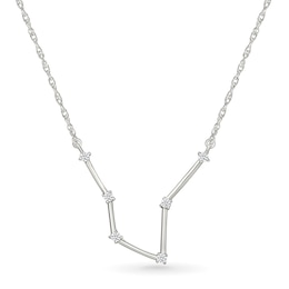 0.085 CT. T.W. Diamond Pisces Constellation Necklace in Sterling Silver