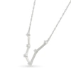 Thumbnail Image 1 of 0.085 CT. T.W. Diamond Pisces Constellation Necklace in Sterling Silver