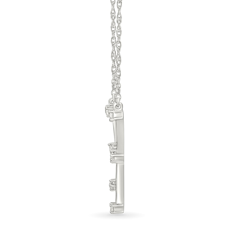 0.085 CT. T.W. Diamond Pisces Constellation Necklace in Sterling Silver|Peoples Jewellers