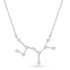 Thumbnail Image 0 of 0.145 CT. T.W. Diamond Sagittarius Constellation Necklace in Sterling Silver