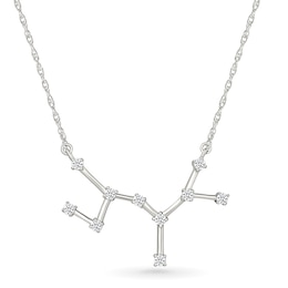 0.145 CT. T.W. Diamond Sagittarius Constellation Necklace in Sterling Silver