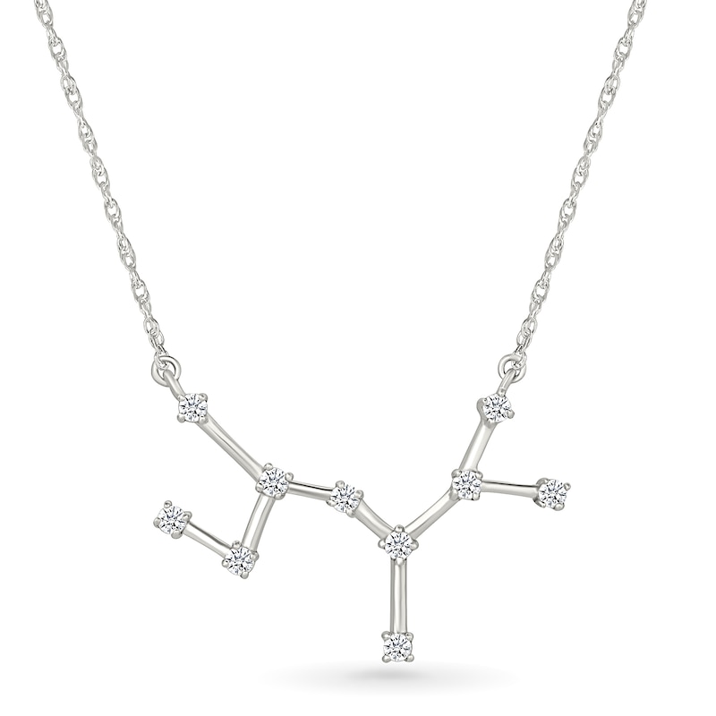 0.145 CT. T.W. Diamond Sagittarius Constellation Necklace in Sterling Silver|Peoples Jewellers