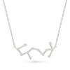 Thumbnail Image 0 of 0.18 CT. T.W. Diamond Scorpio Constellation Necklace in Sterling Silver