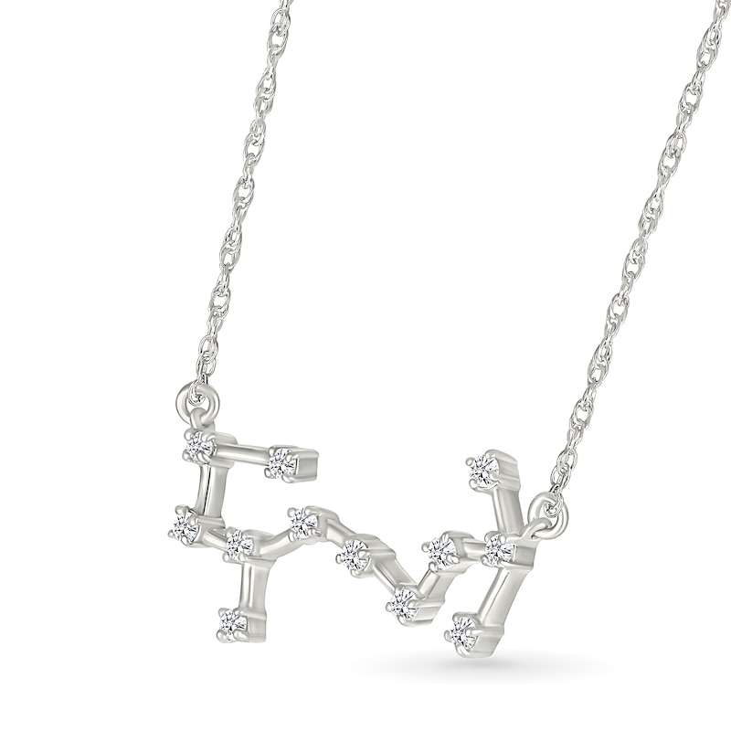 0.18 CT. T.W. Diamond Scorpio Constellation Necklace in Sterling Silver|Peoples Jewellers