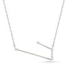 Thumbnail Image 1 of 0.04 CT. T.W. Diamond Aries Constellation Necklace in Sterling Silver