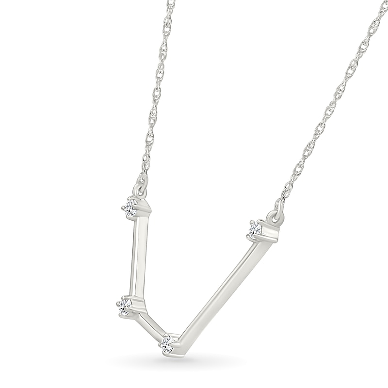 0.04 CT. T.W. Diamond Aquarius Constellation Necklace in Sterling Silver|Peoples Jewellers