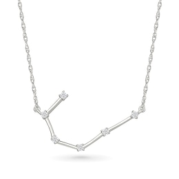 0.085 CT. T.W. Diamond Cancer Constellation Necklace in Sterling Silver