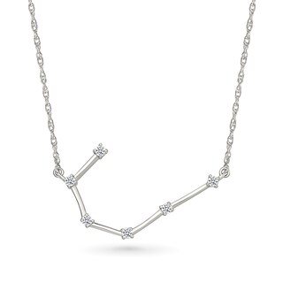 0.085 CT. T.W. Diamond Cancer Constellation Necklace in Sterling Silver