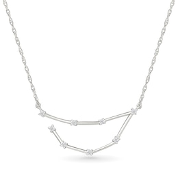 0.115 CT. T.W. Diamond Capricorn Constellation Necklace in Sterling Silver