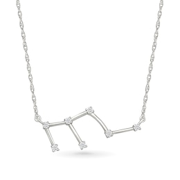 0.085 CT. T.W. Diamond Leo Constellation Necklace in Sterling Silver