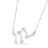 Thumbnail Image 1 of 0.085 CT. T.W. Diamond Leo Constellation Necklace in Sterling Silver