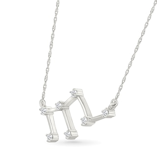 0.085 CT. T.W. Diamond Leo Constellation Necklace in Sterling Silver