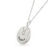 Thumbnail Image 1 of 0.04 CT. Diamond Solitaire Taurus Zodiac Sign Rope Frame Disc Pendant in Sterling Silver