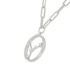 0.065 CT. T.W. Diamond Cancer Constellation Open Circle Frame Necklace in Sterling Silver