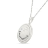 Thumbnail Image 1 of 0.04 CT. Diamond Solitaire Sagittarius Zodiac Sign Rope Frame Disc Pendant in Sterling Silver