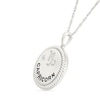 Thumbnail Image 1 of 0.04 CT. Diamond Solitaire Capricorn Zodiac Sign Rope Frame Disc Pendant in Sterling Silver