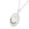 Thumbnail Image 1 of 0.04 CT. Diamond Solitaire Aquarius Zodiac Sign Rope Frame Disc Pendant in Sterling Silver