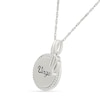 0.085 CT. T.W. Diamond Frame "Virgo" Disc Pendant with Zodiac Sign Charm in Sterling Silver