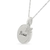 Thumbnail Image 1 of 0.085 CT. T.W. Diamond Frame "Pisces" Disc Pendant with Zodiac Sign Charm in Sterling Silver