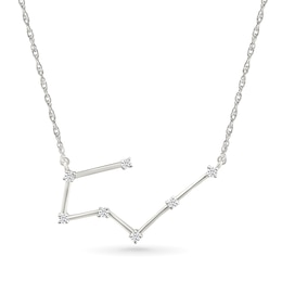 0.085 CT. T.W. Diamond Taurus Constellation Necklace in Sterling Silver