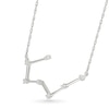 Thumbnail Image 2 of 0.085 CT. T.W. Diamond Taurus Constellation Necklace in Sterling Silver