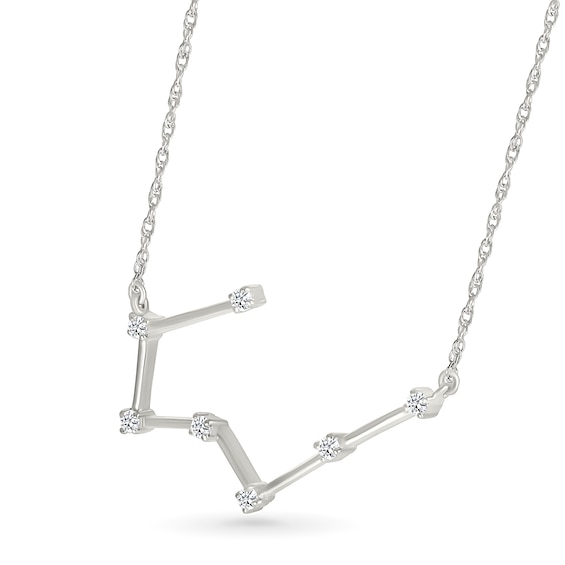 0.085 CT. T.W. Diamond Taurus Constellation Necklace in Sterling Silver