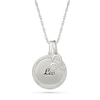 0.085 CT. T.W. Diamond Frame "Leo" Disc Pendant with Zodiac Sign Charm in Sterling Silver