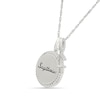 0.085 CT. T.W. Diamond Frame "Sagittarius" Disc Pendant with Zodiac Sign Charm in Sterling Silver