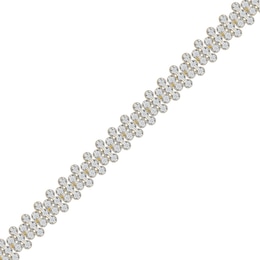 1.95 CT. T.W. Diamond Bubble Multi-Row Bracelet in 10K Gold - 7.25”